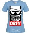 Women's T-shirt Obey Bender sky-blue фото