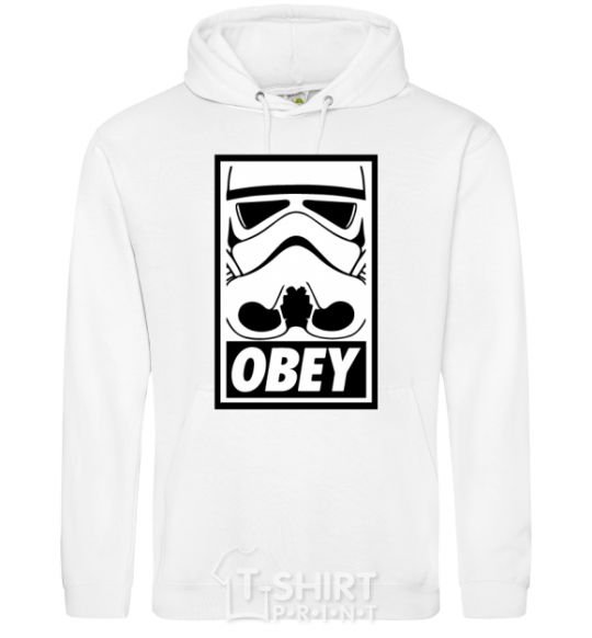 Мужская толстовка (худи) Obey штурмовик Белый фото