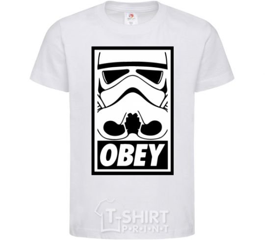 Kids T-shirt Obey stormtrooper White фото