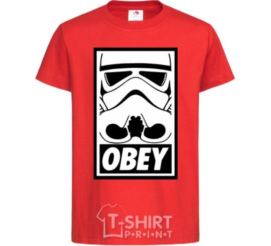 Kids T-shirt Obey stormtrooper red фото