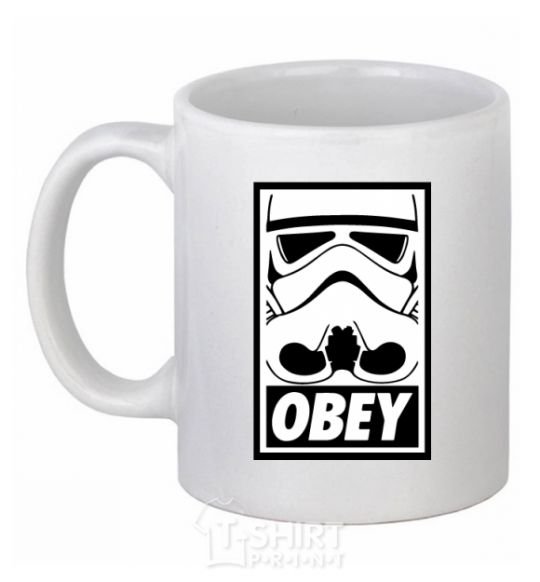 Чашка керамическая Obey штурмовик Белый фото