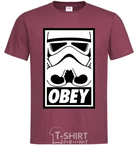 Мужская футболка Obey штурмовик Бордовый фото