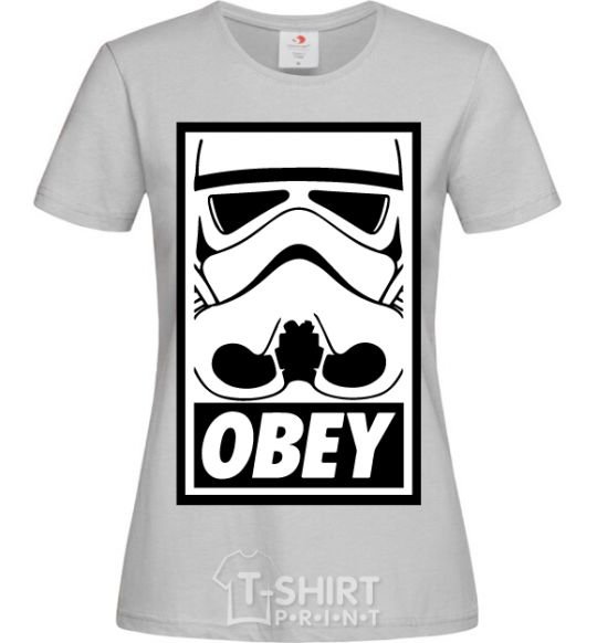 Женская футболка Obey штурмовик Серый фото