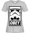 Women's T-shirt Obey stormtrooper grey фото