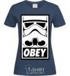 Женская футболка Obey штурмовик Темно-синий фото