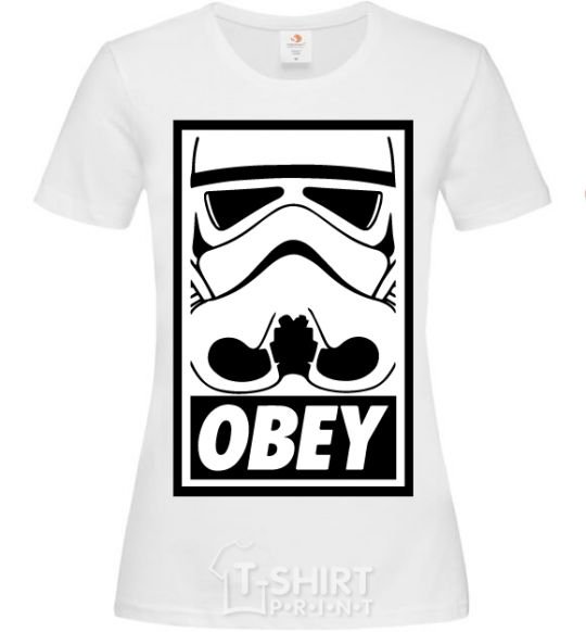 Women's T-shirt Obey stormtrooper White фото
