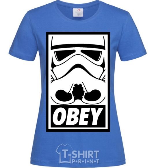 Women's T-shirt Obey stormtrooper royal-blue фото