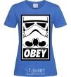 Women's T-shirt Obey stormtrooper royal-blue фото