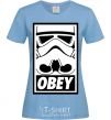 Women's T-shirt Obey stormtrooper sky-blue фото