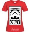 Женская футболка Obey штурмовик Красный фото