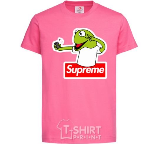 Детская футболка Supreme жаба Ярко-розовый фото