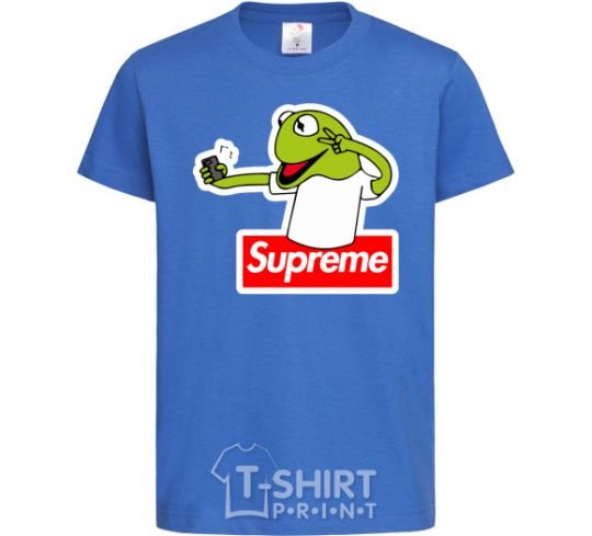 Детская футболка Supreme жаба Ярко-синий фото