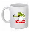 Чашка керамическая Supreme жаба Белый фото
