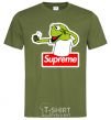 Мужская футболка Supreme жаба Оливковый фото