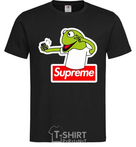 Men's T-Shirt Supreme frog black фото