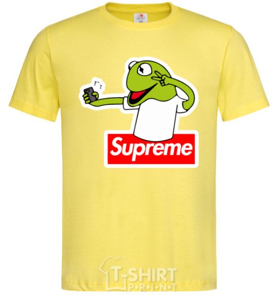 Men's T-Shirt Supreme frog cornsilk фото