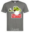 Men's T-Shirt Supreme frog dark-grey фото