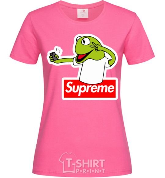 Women's T-shirt Supreme frog heliconia фото