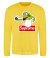 Sweatshirt Supreme frog yellow фото