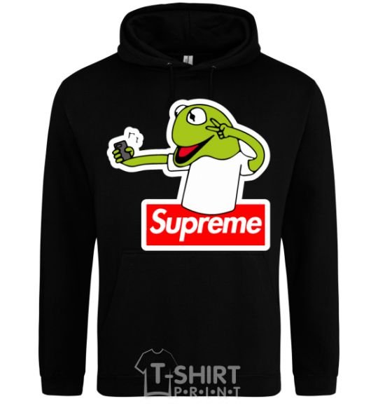 Мужская толстовка (худи) Supreme жаба Черный фото