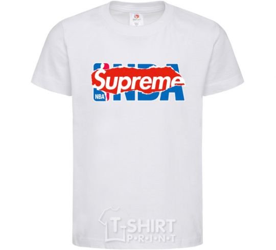 Детская футболка Supreme NBA Белый фото