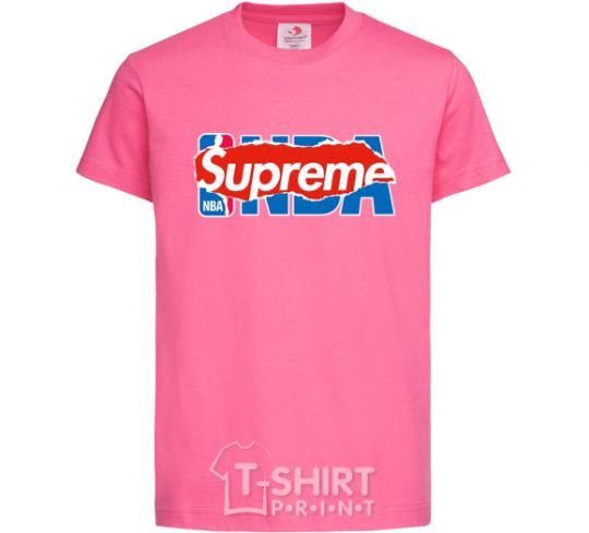 Детская футболка Supreme NBA Ярко-розовый фото