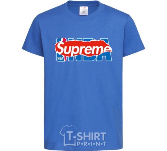 Детская футболка Supreme NBA Ярко-синий фото