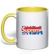 Mug with a colored handle Supreme NBA yellow фото