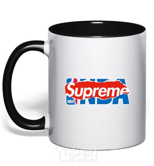 Mug with a colored handle Supreme NBA black фото
