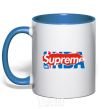 Mug with a colored handle Supreme NBA royal-blue фото