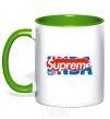 Mug with a colored handle Supreme NBA kelly-green фото