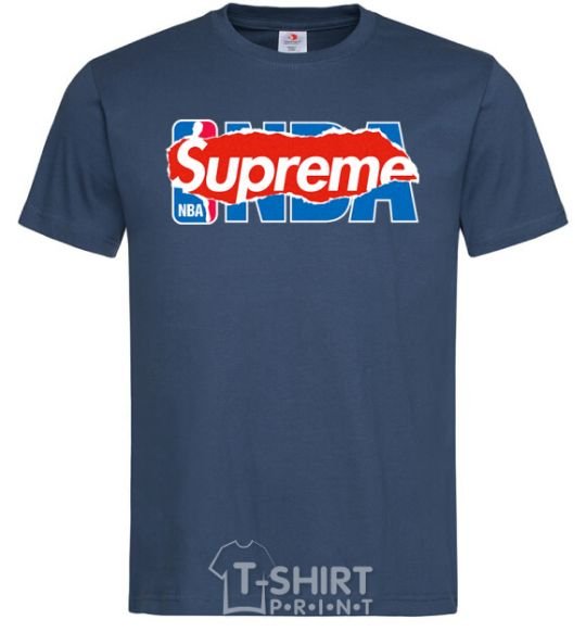 Men's T-Shirt Supreme NBA navy-blue фото