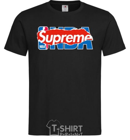 Men's T-Shirt Supreme NBA black фото