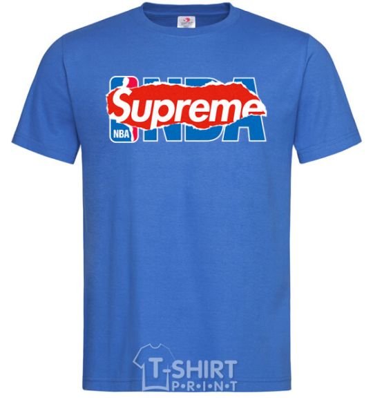 Men's T-Shirt Supreme NBA royal-blue фото