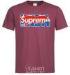 Men's T-Shirt Supreme NBA burgundy фото