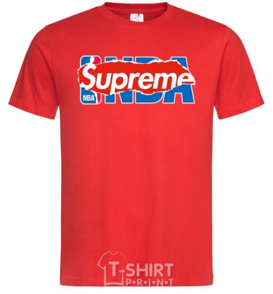 Men's T-Shirt Supreme NBA red фото