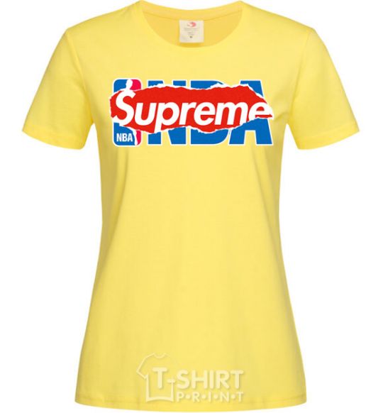 Women's T-shirt Supreme NBA cornsilk фото