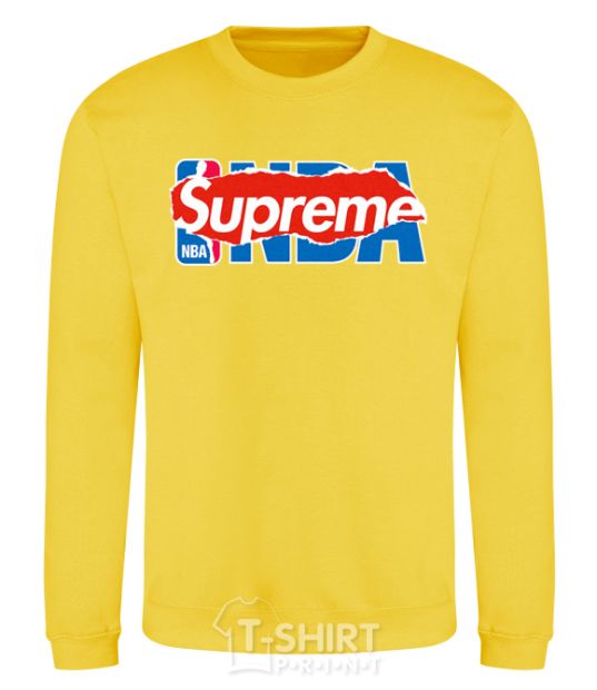 Свитшот Supreme NBA Солнечно желтый фото