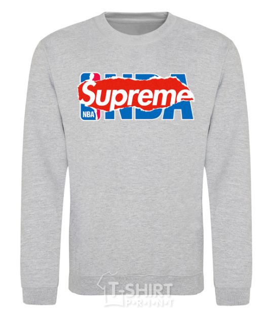 Sweatshirt Supreme NBA sport-grey фото