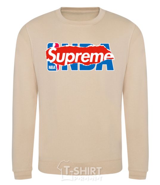 Sweatshirt Supreme NBA sand фото