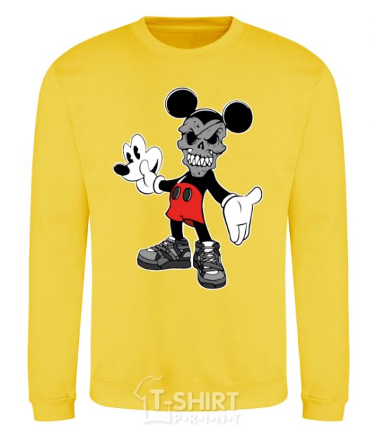 Sweatshirt Scary Mickey yellow фото