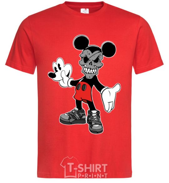 Men's T-Shirt Scary Mickey red фото