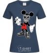 Women's T-shirt Scary Mickey navy-blue фото