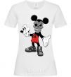 Women's T-shirt Scary Mickey White фото