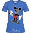 Women's T-shirt Scary Mickey royal-blue фото