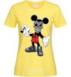 Women's T-shirt Scary Mickey cornsilk фото