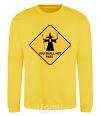 Sweatshirt You shall not pass sign yellow фото