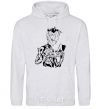 Men`s hoodie Groot and the book sport-grey фото