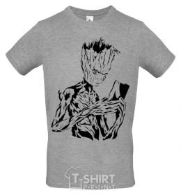 Men's T-Shirt Groot and the book grey фото