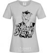 Women's T-shirt Groot and the book grey фото